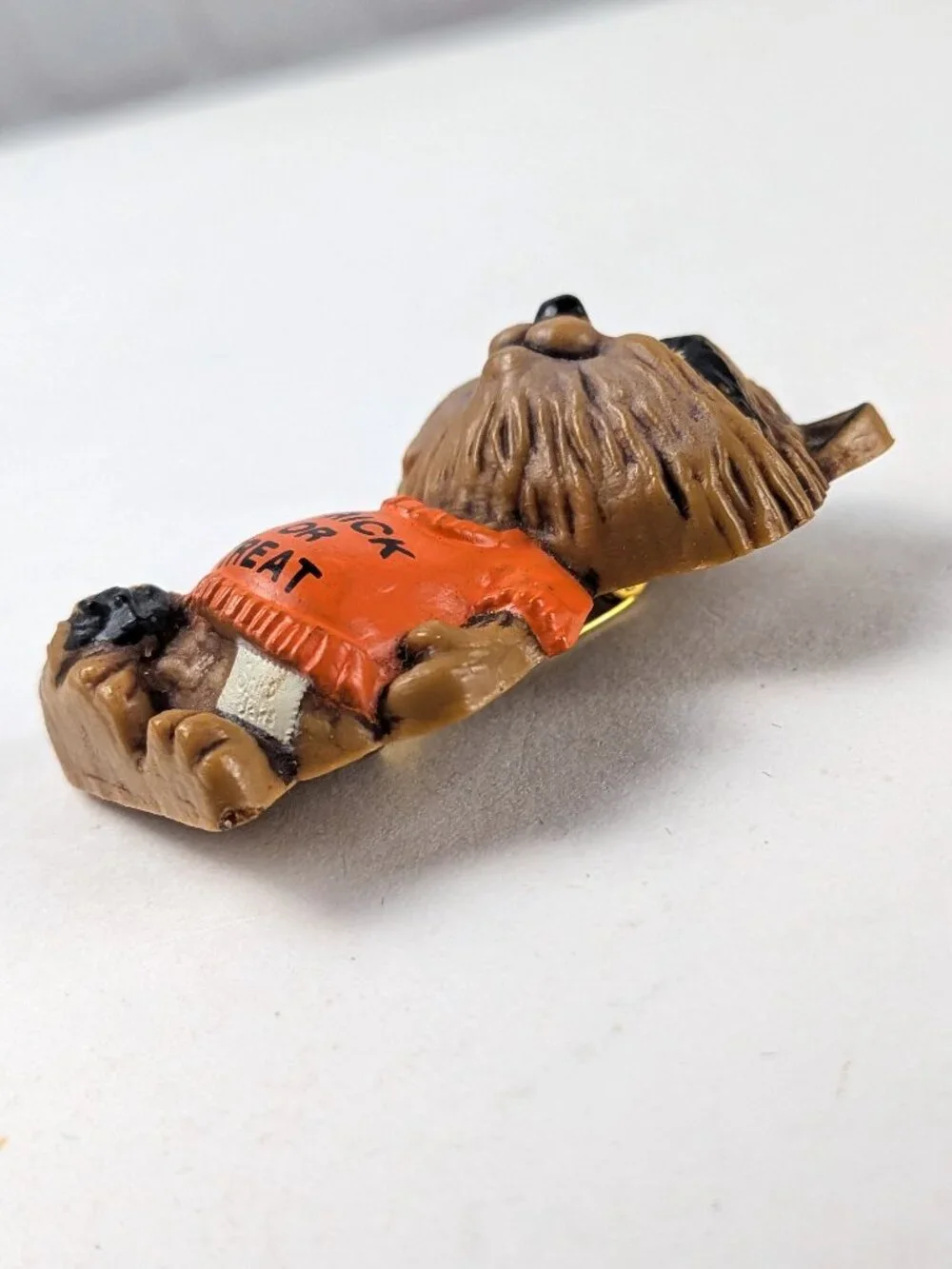 Vintage 80s Hallmark Trick or Treat Raccoon Pin